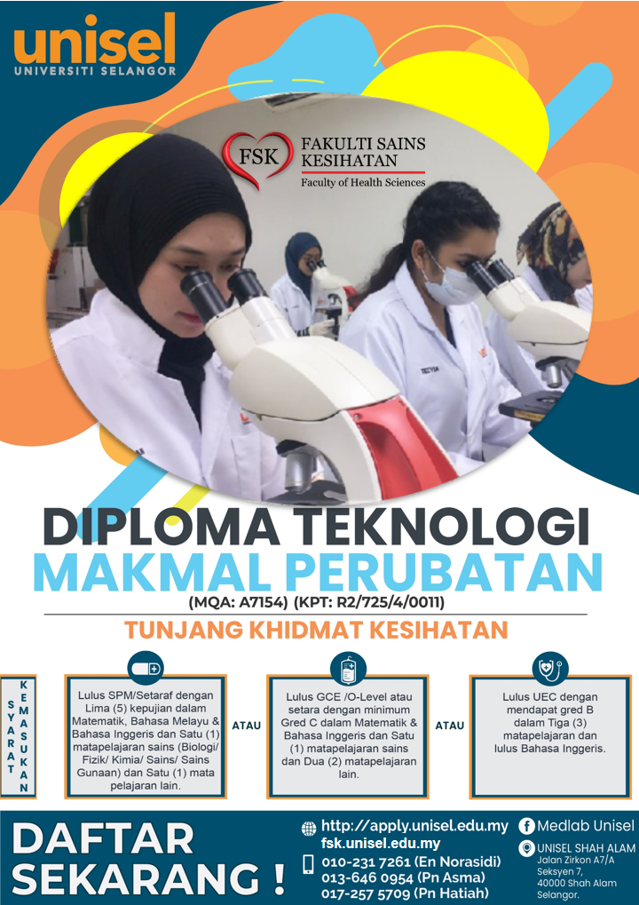 Diploma Teknologi Makmal Perubatan Unisza - Program Teknologi Makmal